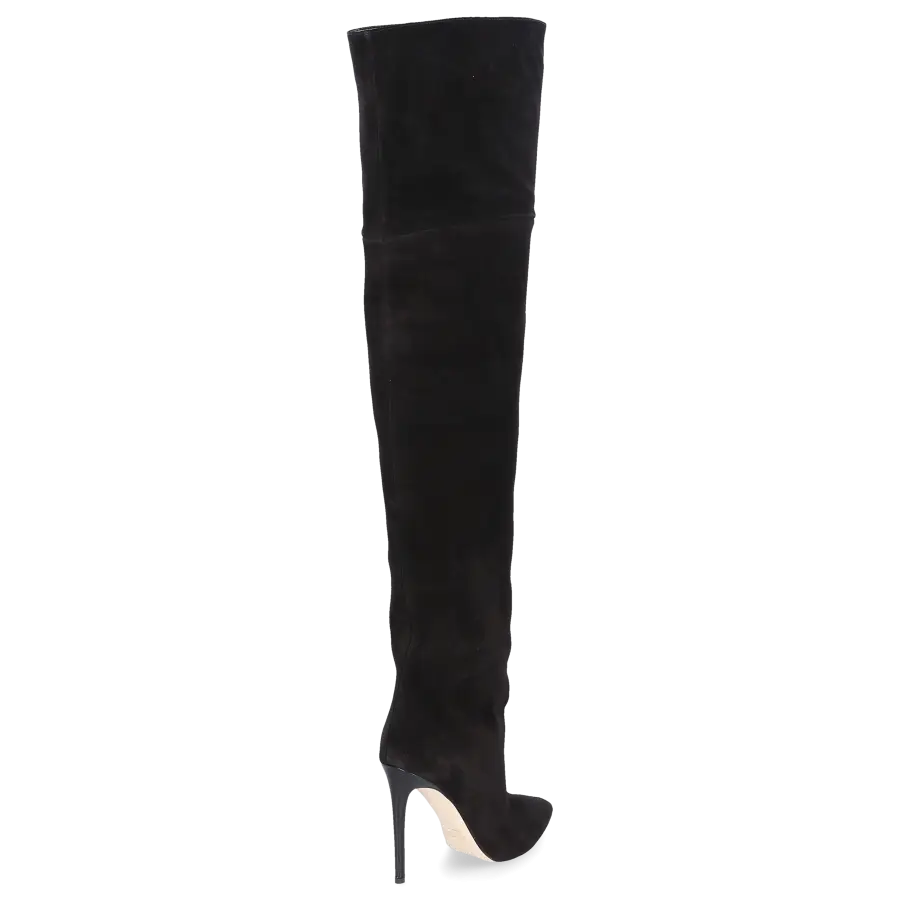 Paris Texas - Overknees HOLLY Veloursleder - schwarz