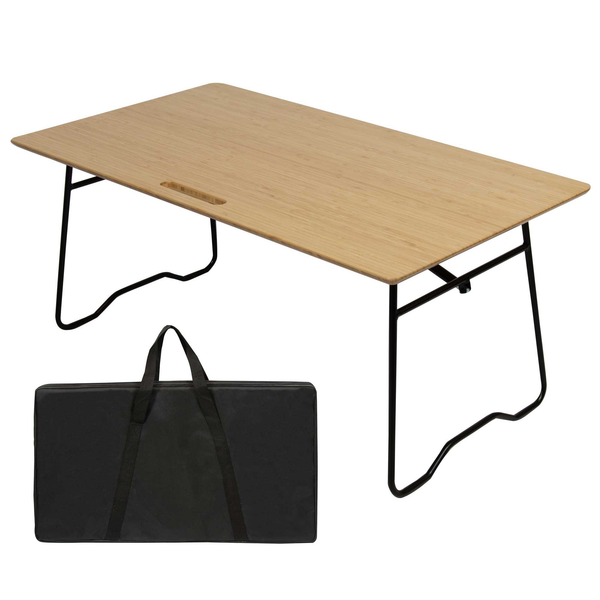 osoltus Campingstuhl osoltus Campingtisch Blavand Bambustisch klappbar Tabletttisch mit