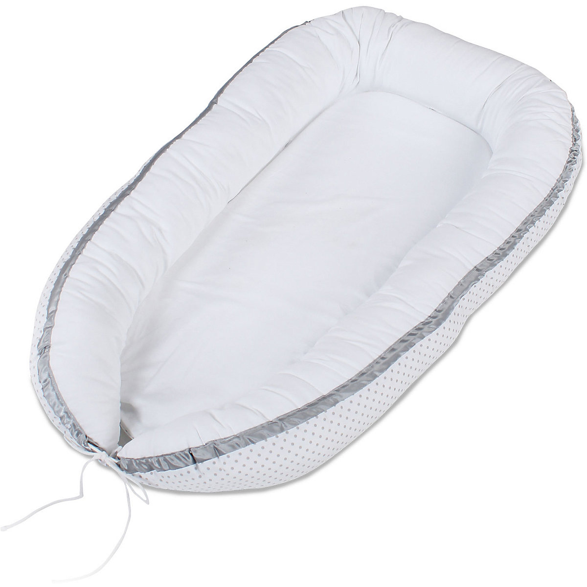 babybay Kuschelnest, weiß Punkte perlgrau