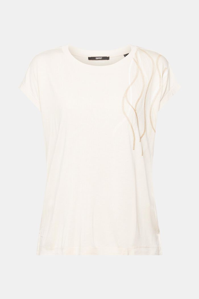 T-Shirt mit Pailletten, LENZING™ ECOVERO™