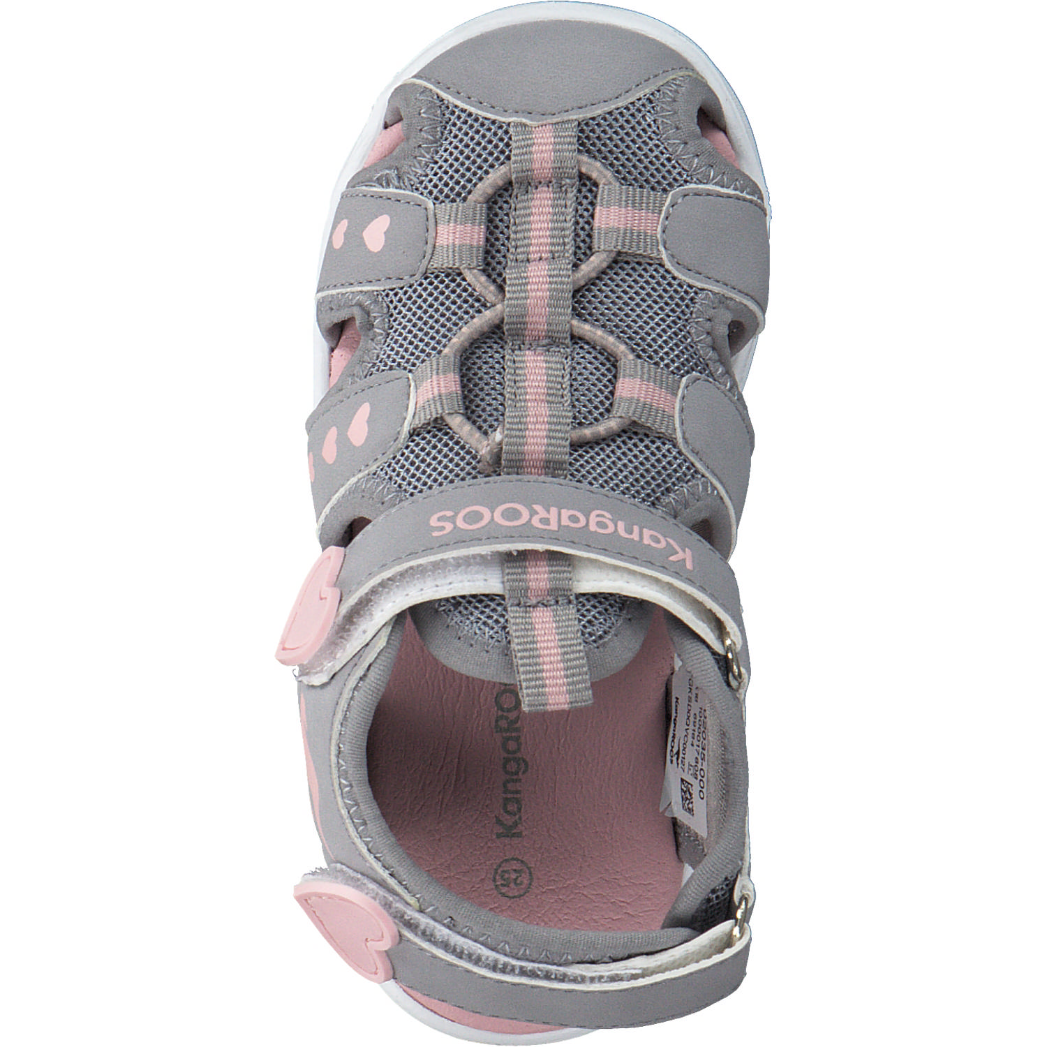 KangaROOS K-Grobi 02035, Sandalen (Kinder), Kinder, Grau (Rock/Powder/Can)