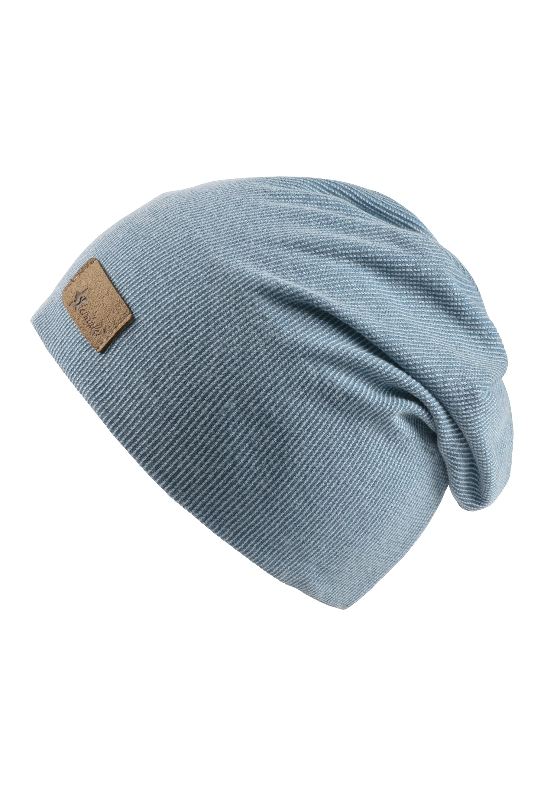 Beanie mit feinem Rippenmuster und Logo-Patch