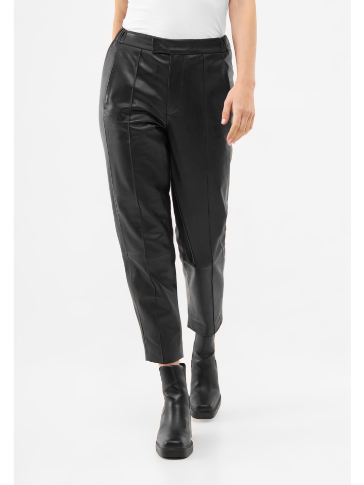 Bolongaro Trevor Lederhose PINTUCK in schwarz günstig kaufen