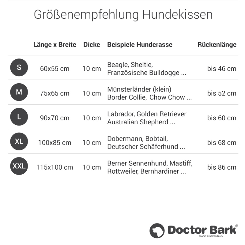Doctor Bark Hundekissen Doctor Bark Liegekissen grau XL