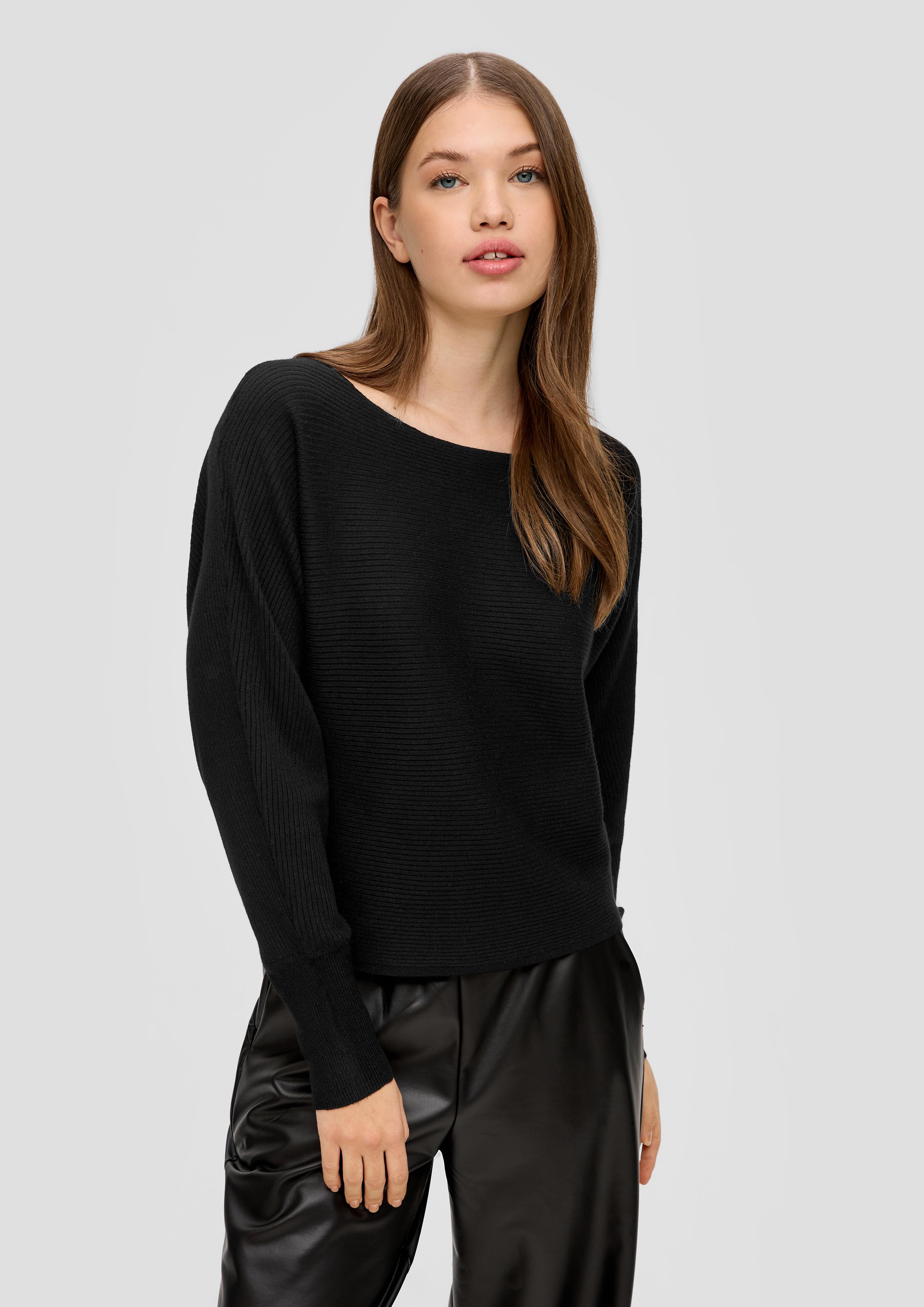 Rippstrickpulli mit Fledermausarm  2144100-9999