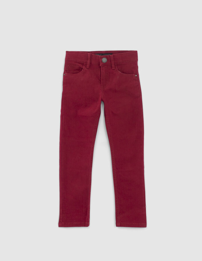 Jean SLIM rouge foncé upcyclé garçon