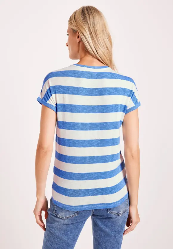 CECIL Melange T-Shirt mit Streifen