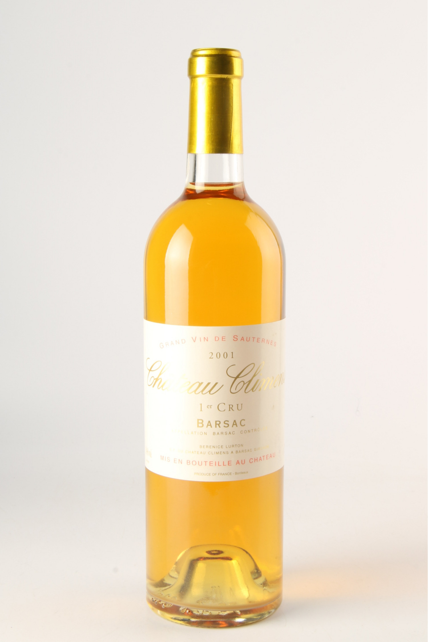 Vin 2001 CHÂTEAU CLIMENS 2001, Sauternes. Vin ancien - SoDivin
