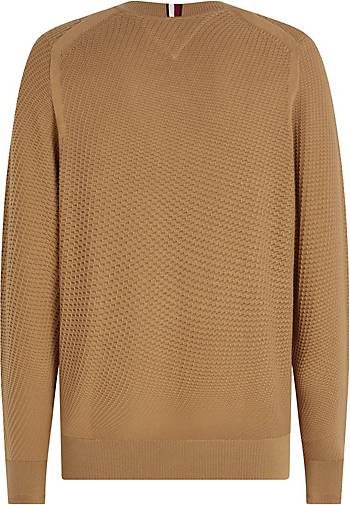 TOMMY HILFIGER Herren Strickpullover RECTANGULAR STRUCTURE CREW