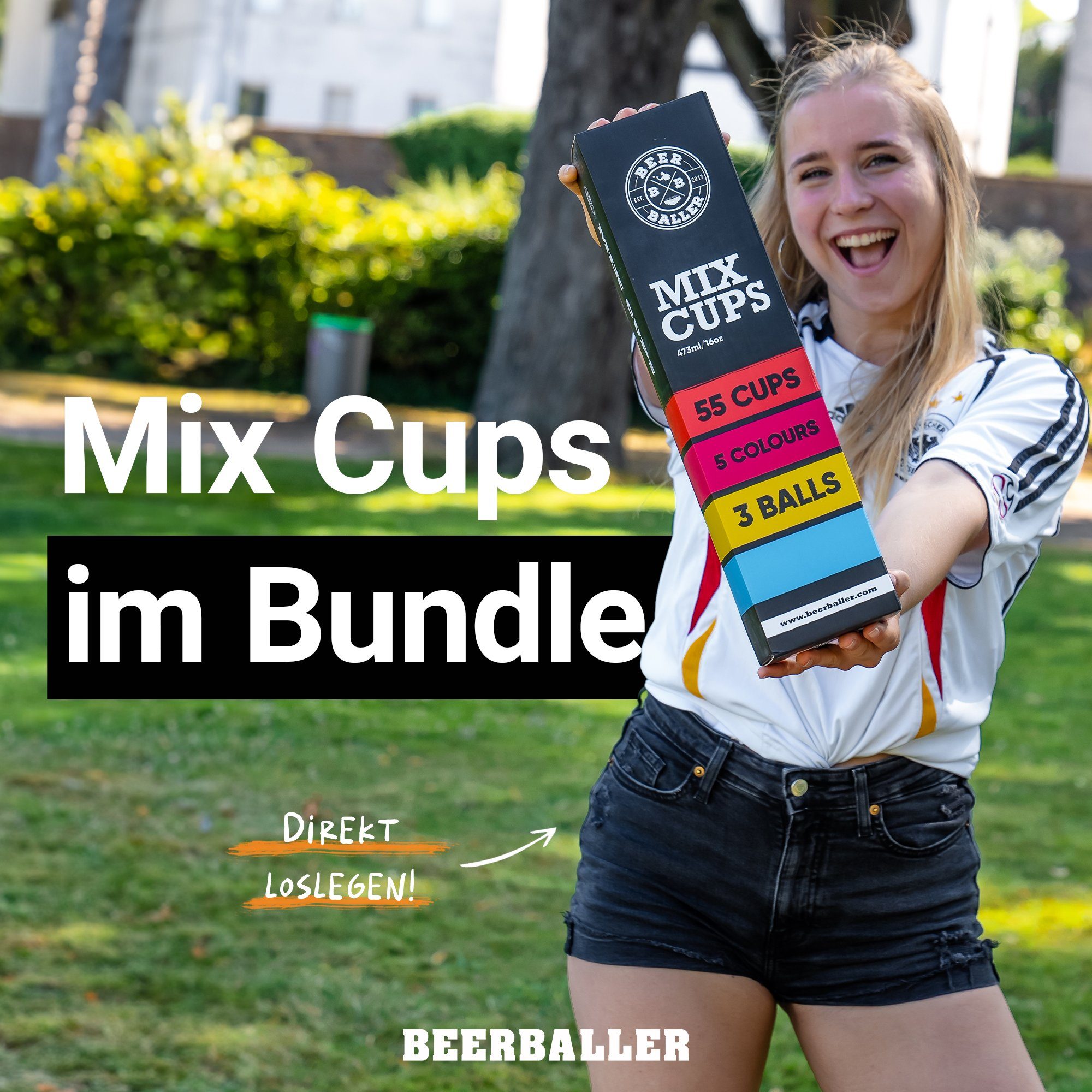 BeerBaller Klapptisch BEERBALLER® Deutschland Beer Pong Tisch