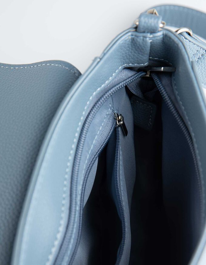 Schultertasche - Druckknopf-Lasche