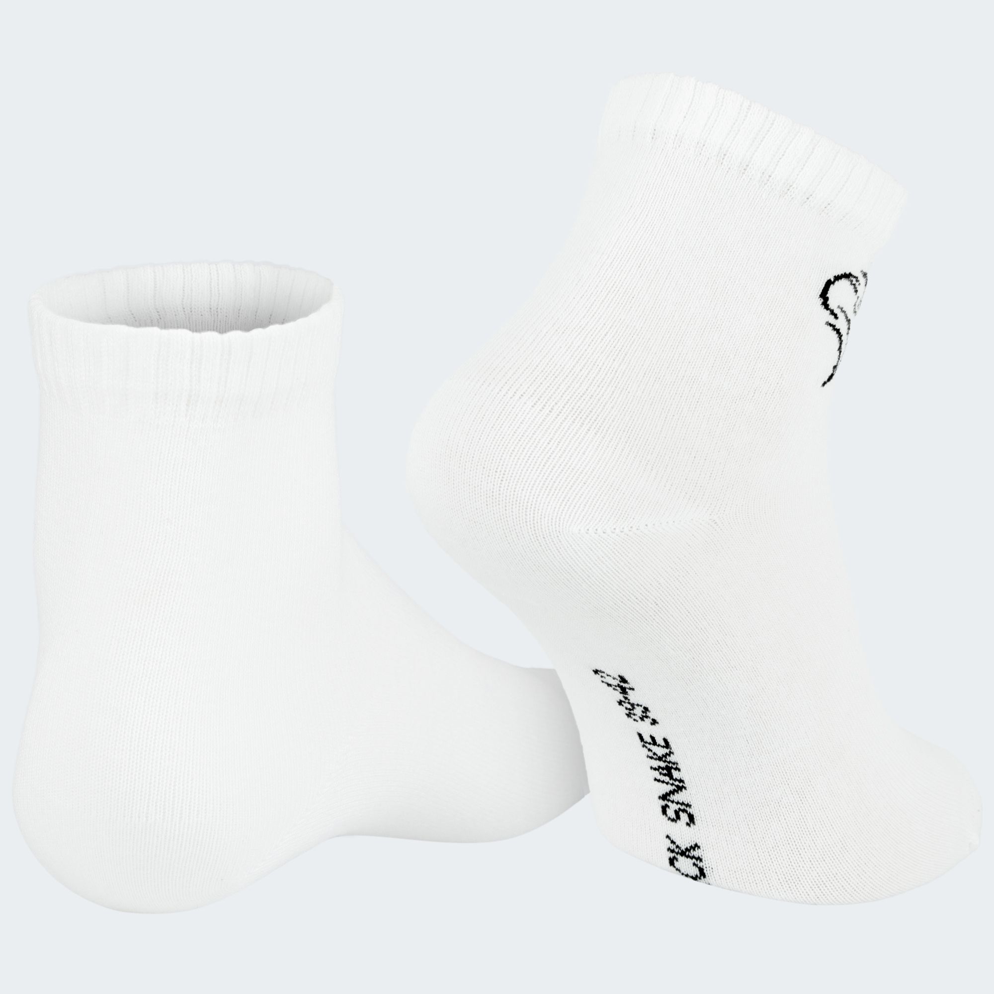Black Snake 3-Pack White Pure Comfort Quarter Sneakersocken