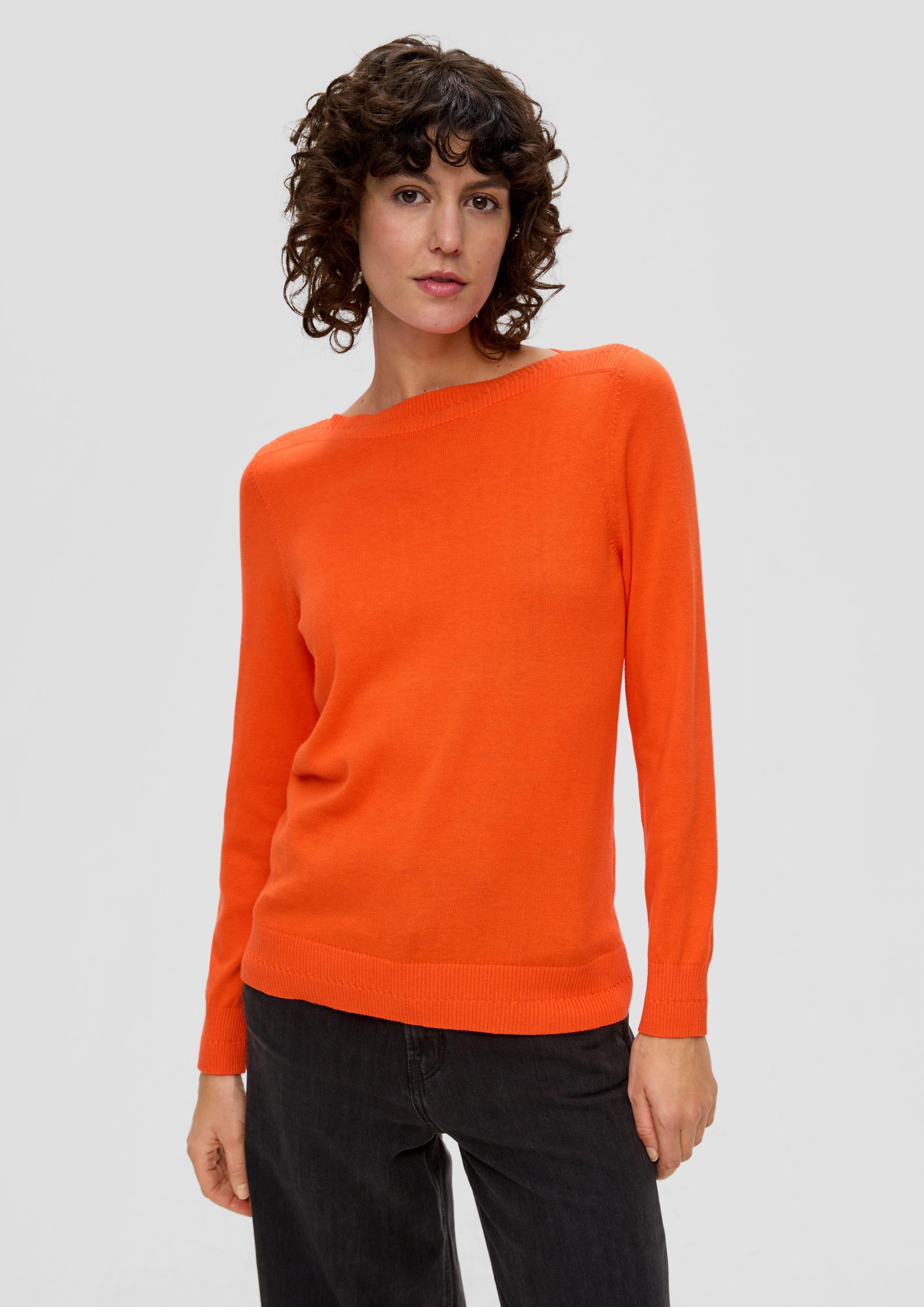 Feinstrickpullover mit U-Boot-Ausschnitt  2137761-2504