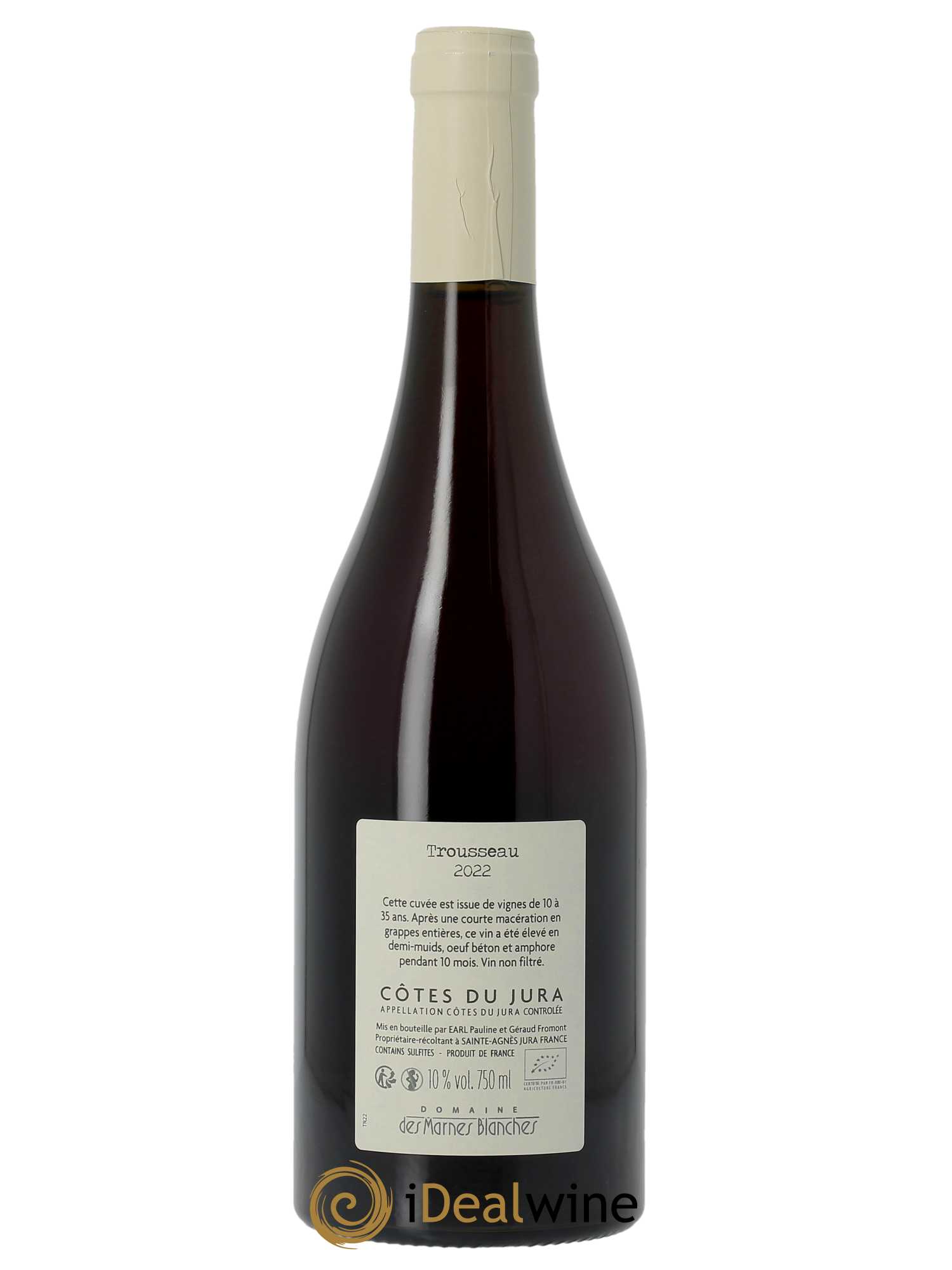 Côtes du Jura Trousseau Marnes Blanches (Domaine des)  2022 - Lot de 1 Bouteille