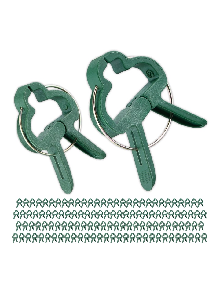 relaxdays 120 x Pflanzenclips in Grün günstig kaufen onesize