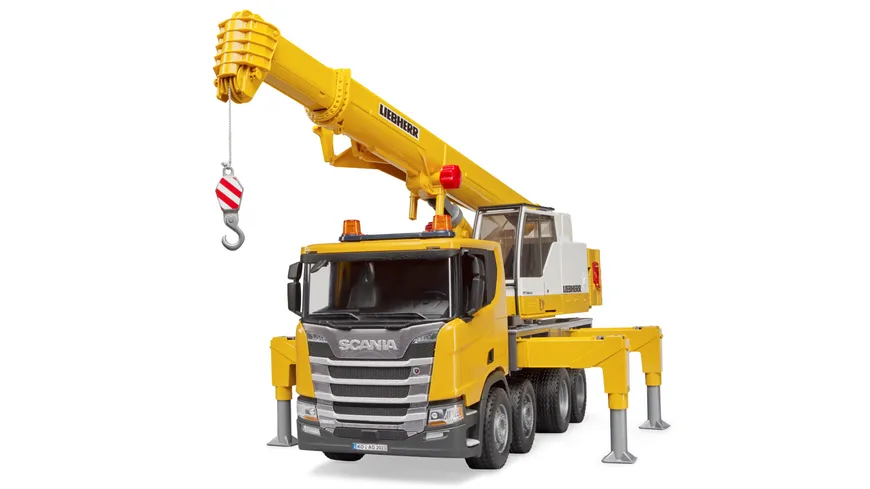 BRUDER - Scania Super 560R Liebherr Kran-LKW mit Light + Sound Modul