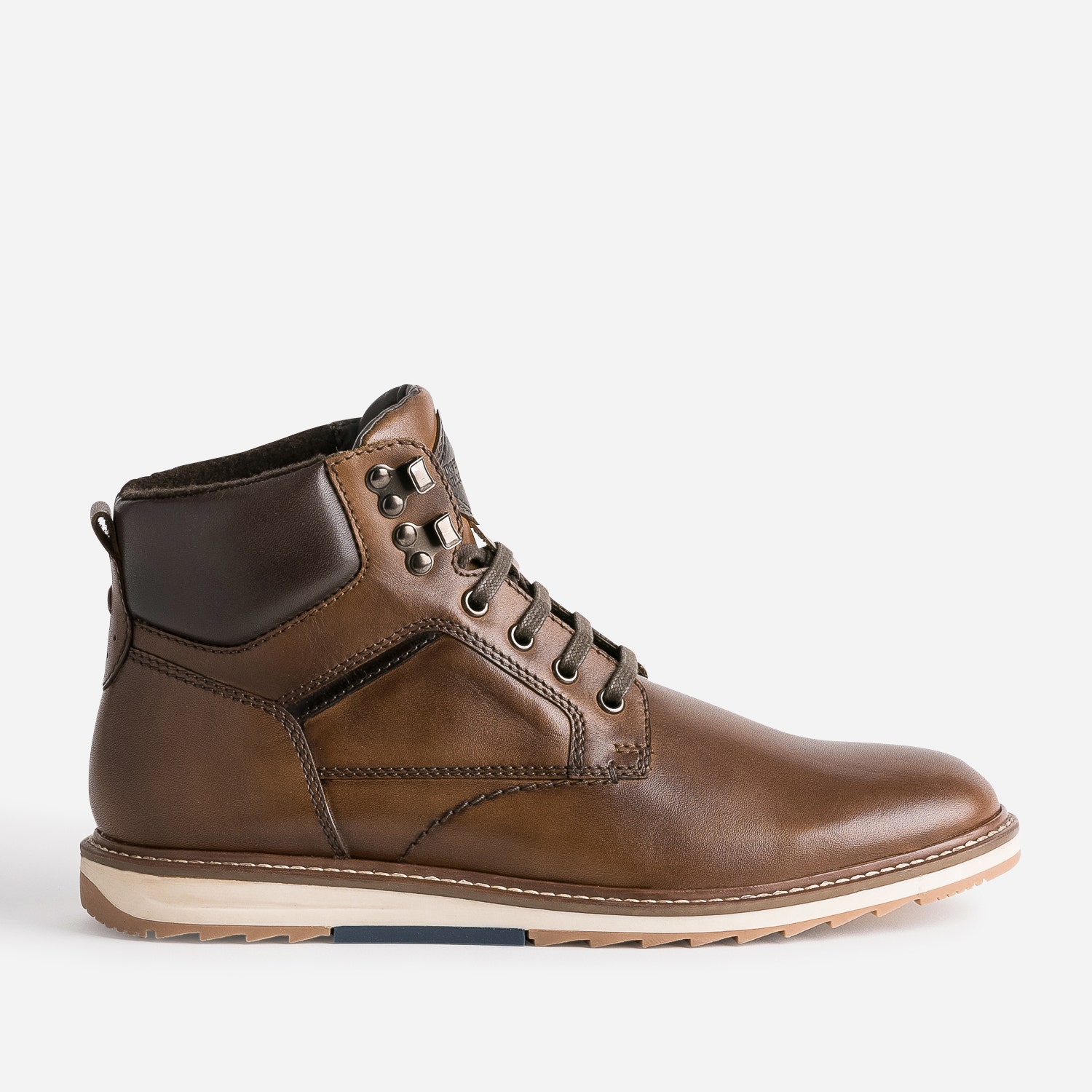 Boots à lacet marron en cuir