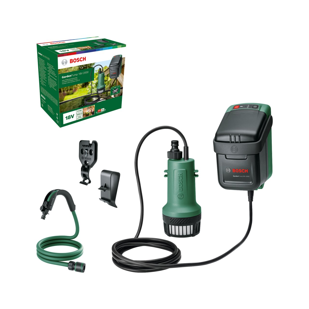 GardenPump 18V-2000 - 1 x 2,5-Ah-Akku | Ladegerät