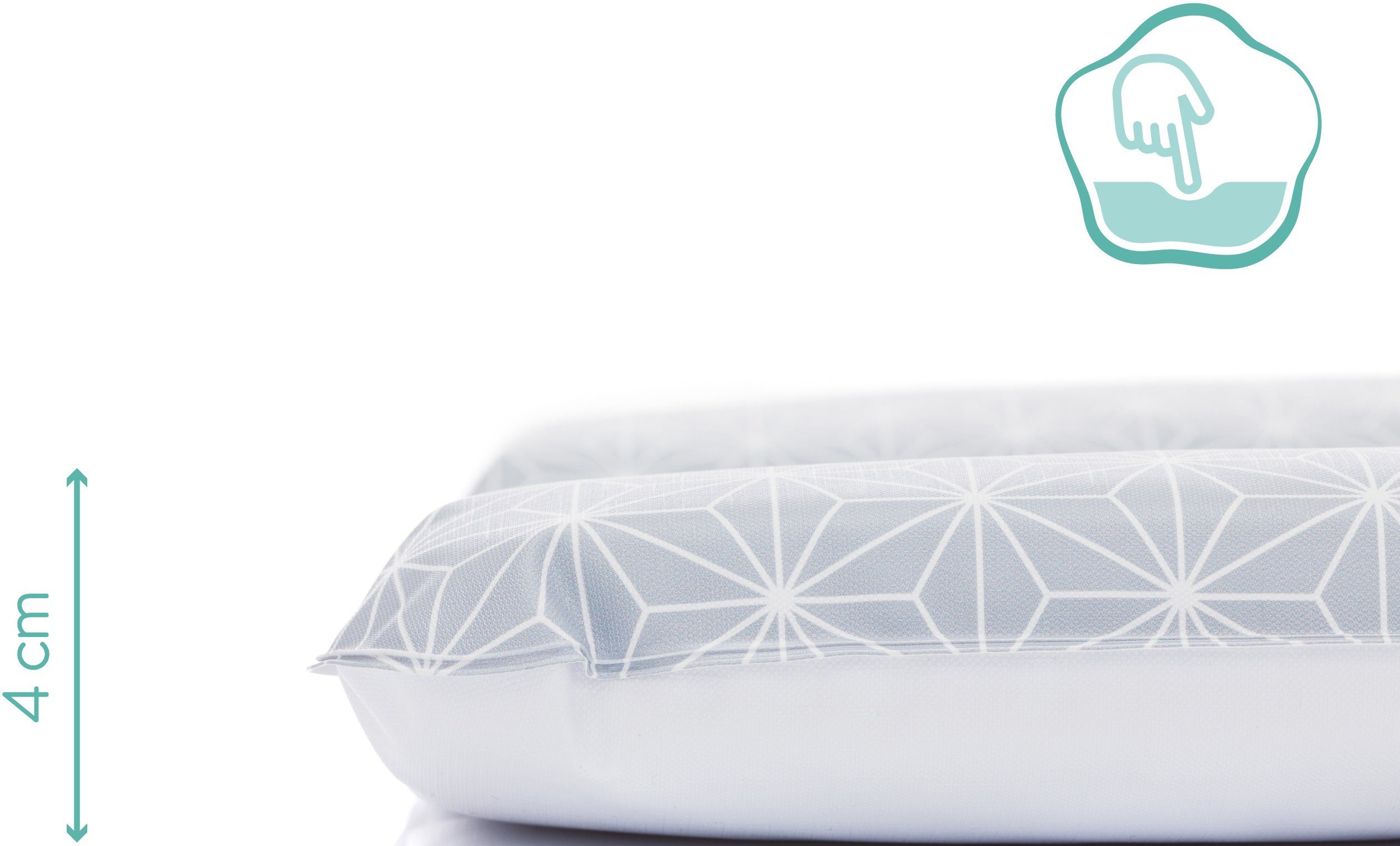 Fillikid Wickelauflage Softy, Cube Grey (1-tlg)