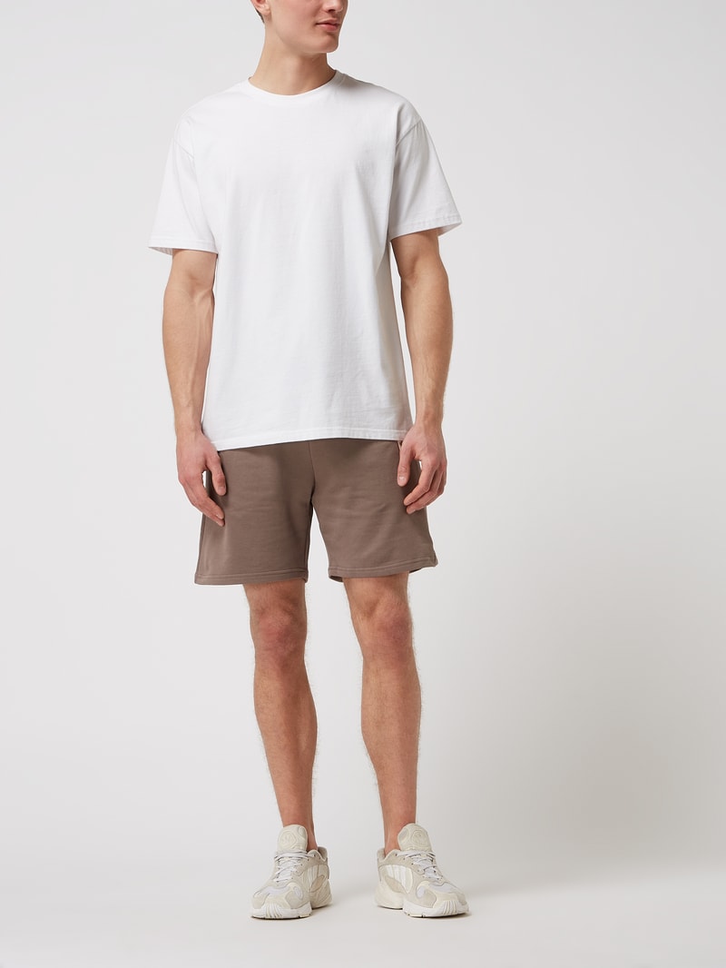 Sweatshorts aus Bio-Baumwolle in mittelbraun