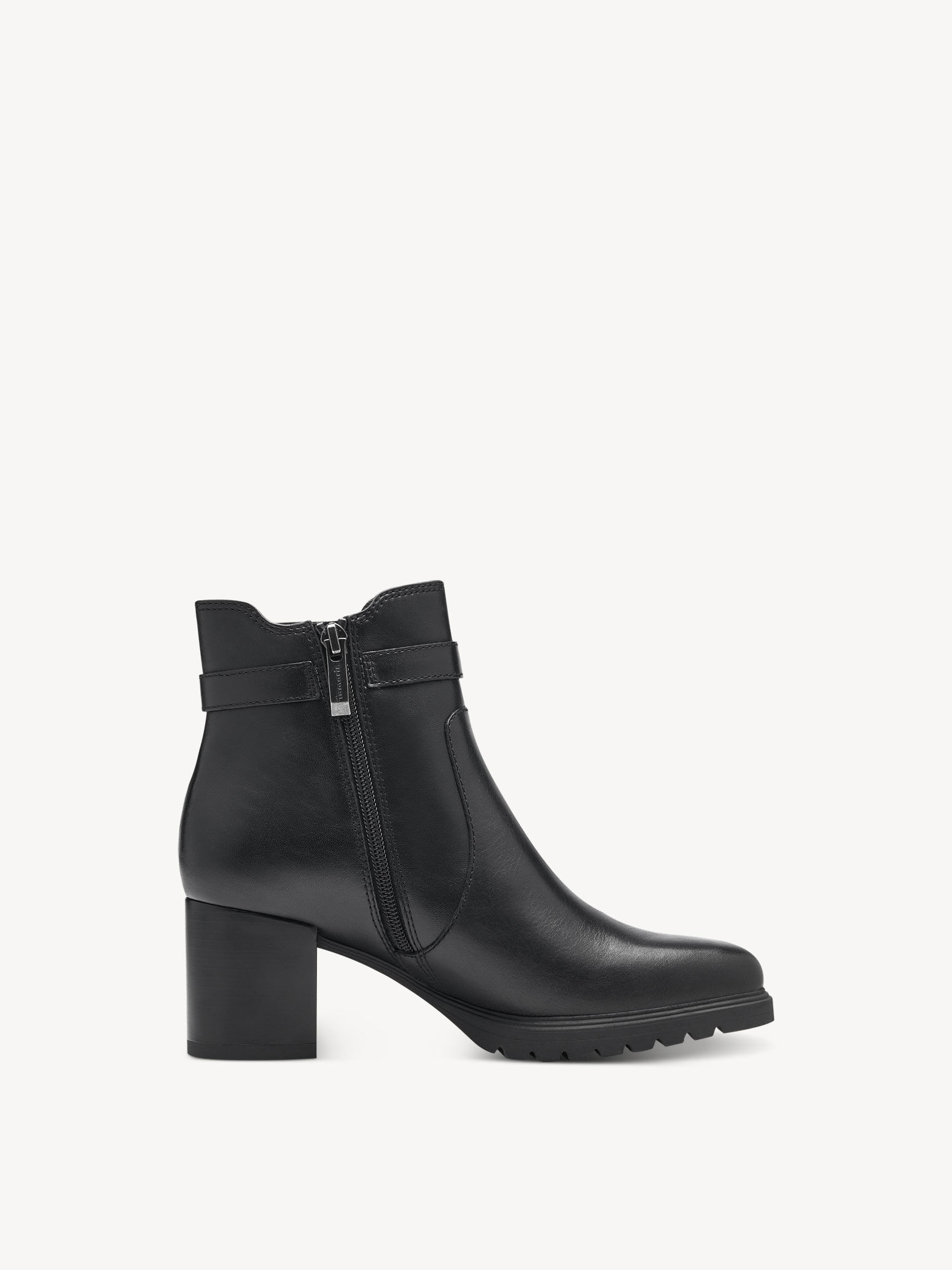 Bottine en cuir - noir