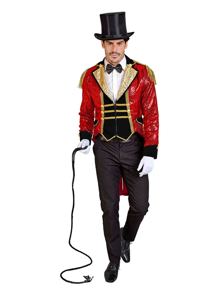 Carnival Party Kostümfrack ''Zirkusdirektor'' in Rot/ Schwarz/ Gold günstig kaufen