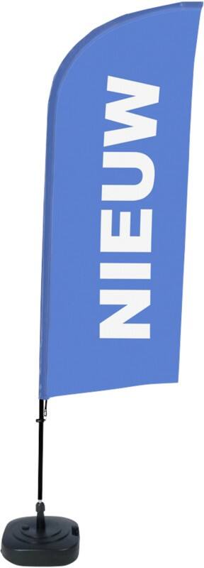 SHOWDOWN Strandflagge Nieuw Windform Blau 330 x 89 cm Einzel Aluminium