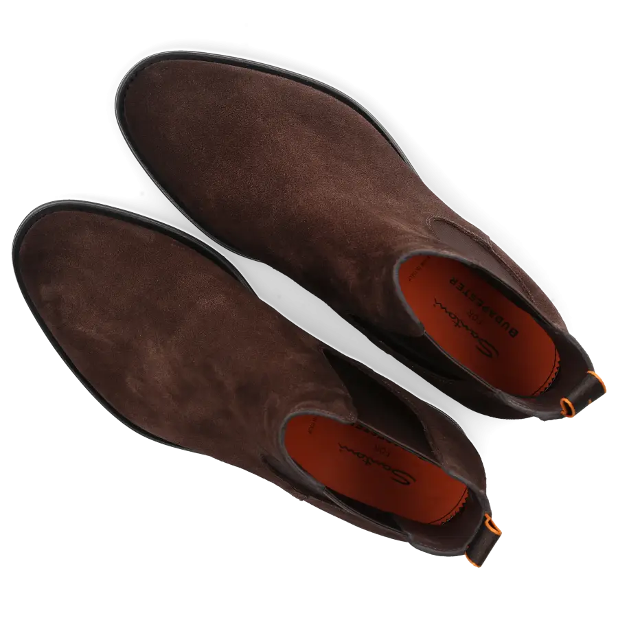 Santoni - Chelsea Boots 17838 Veloursleder - braun