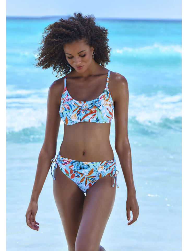 Venice Beach Bikini-Hose in hellblau-bedruckt günstig kaufen