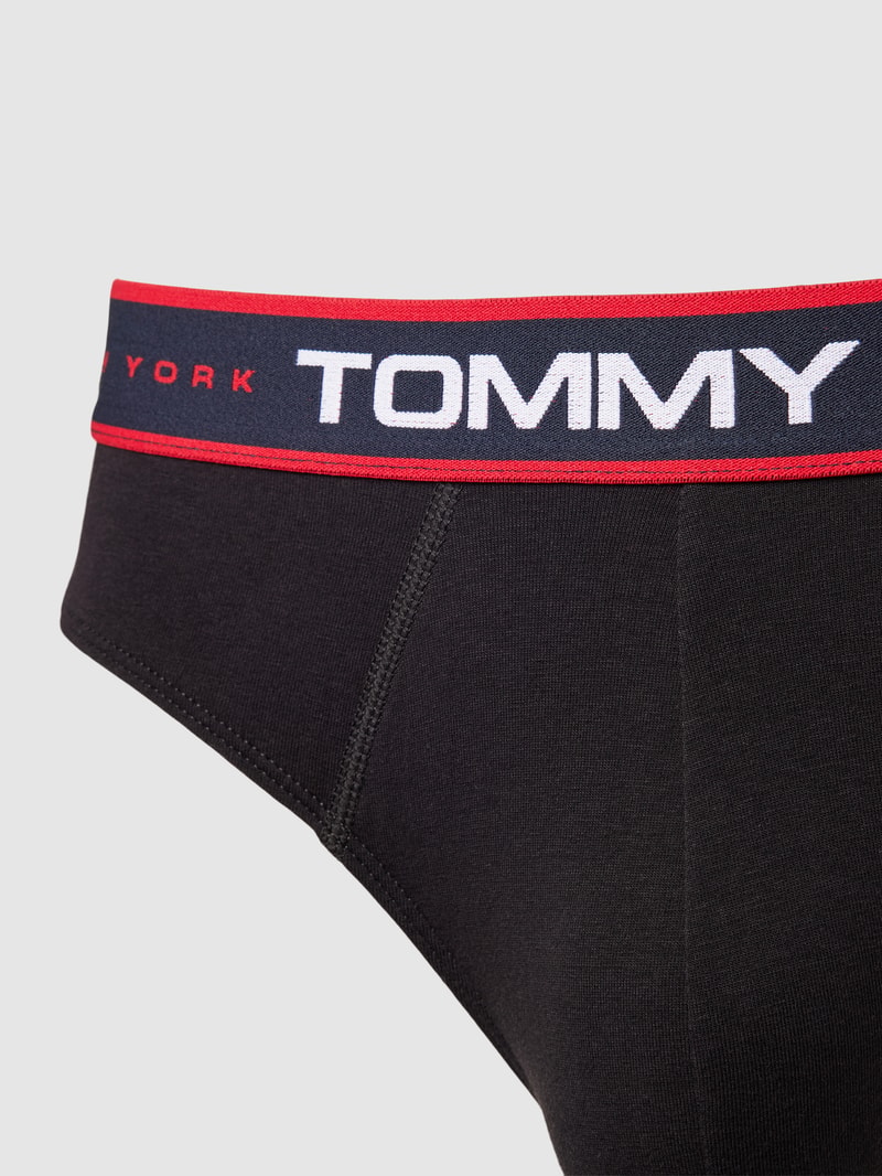 Slip mit Label-Bund Modell 'NEW YORK' im 3er-Pack in schwarz