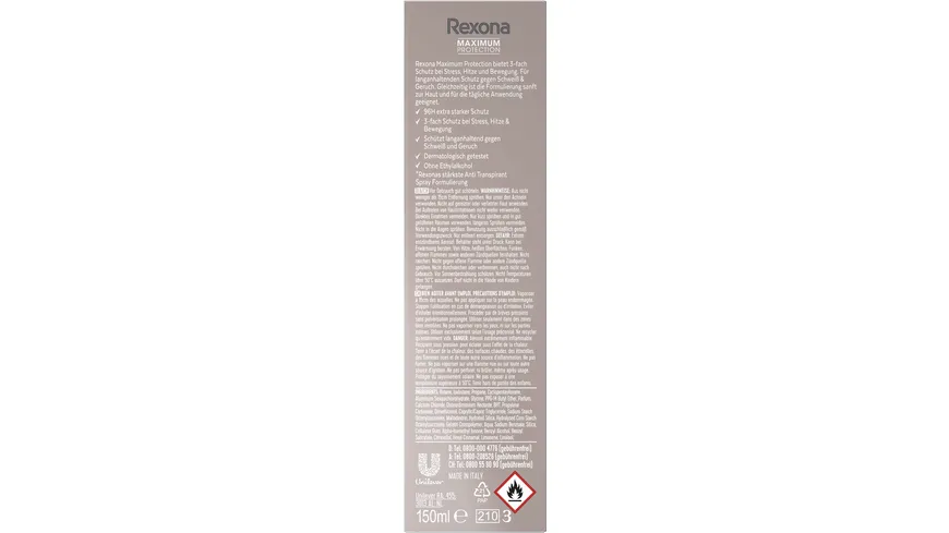 Rexona Maximum Protection Antitranspirant Deospray Clean Fresh 150 ml