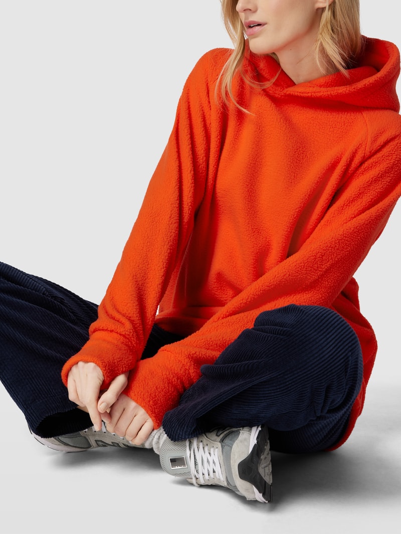 Hoodie mit Raglanärmeln Modell 'Teddy' in dunkel orange
