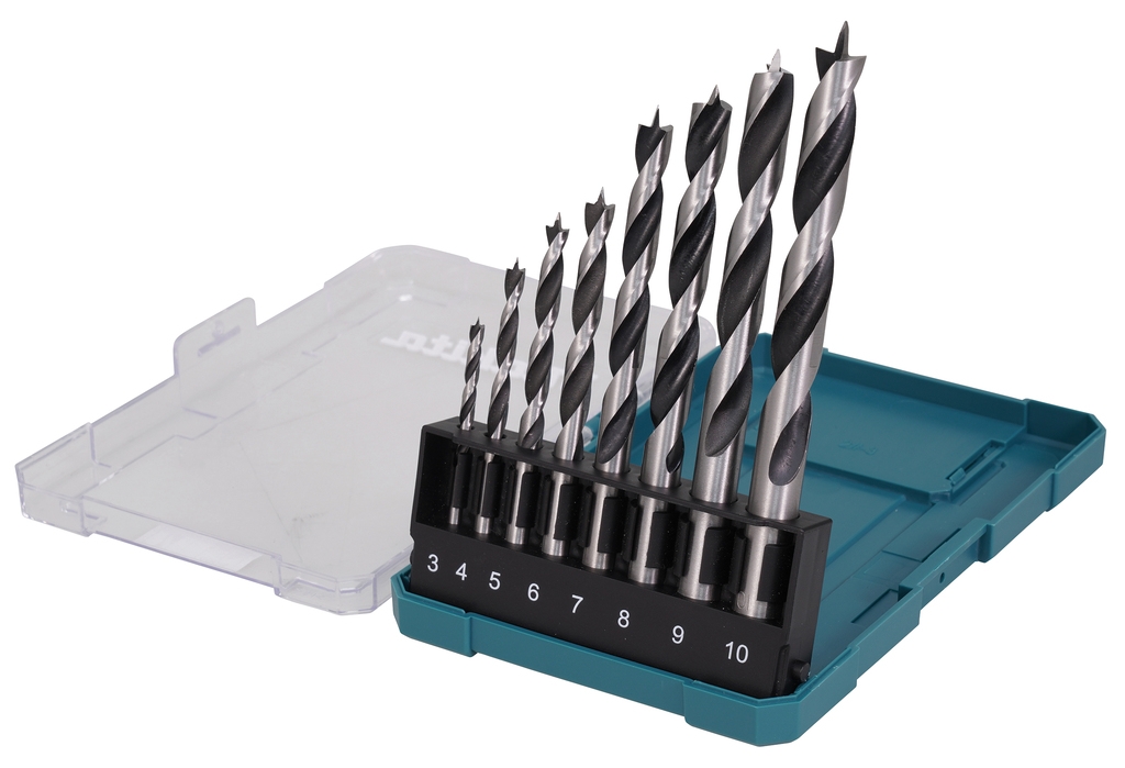 Set burghie spiralate pentru lemn Makita Accessories D-77257, 8 piese