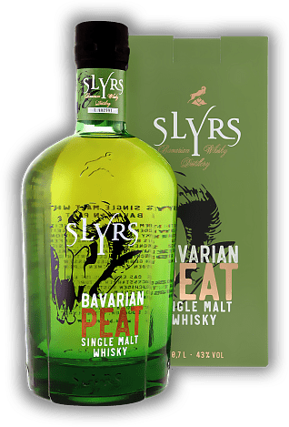 Slyrs Bavarian Single Malt Whisky Peat 43% Slyrs Bavarian Single Malt Whisky Peat 43% Ein ausdrucksstarker, getorfter Slyrs Single Malt Whisky. 0,7	 Liter - Vol 43%
