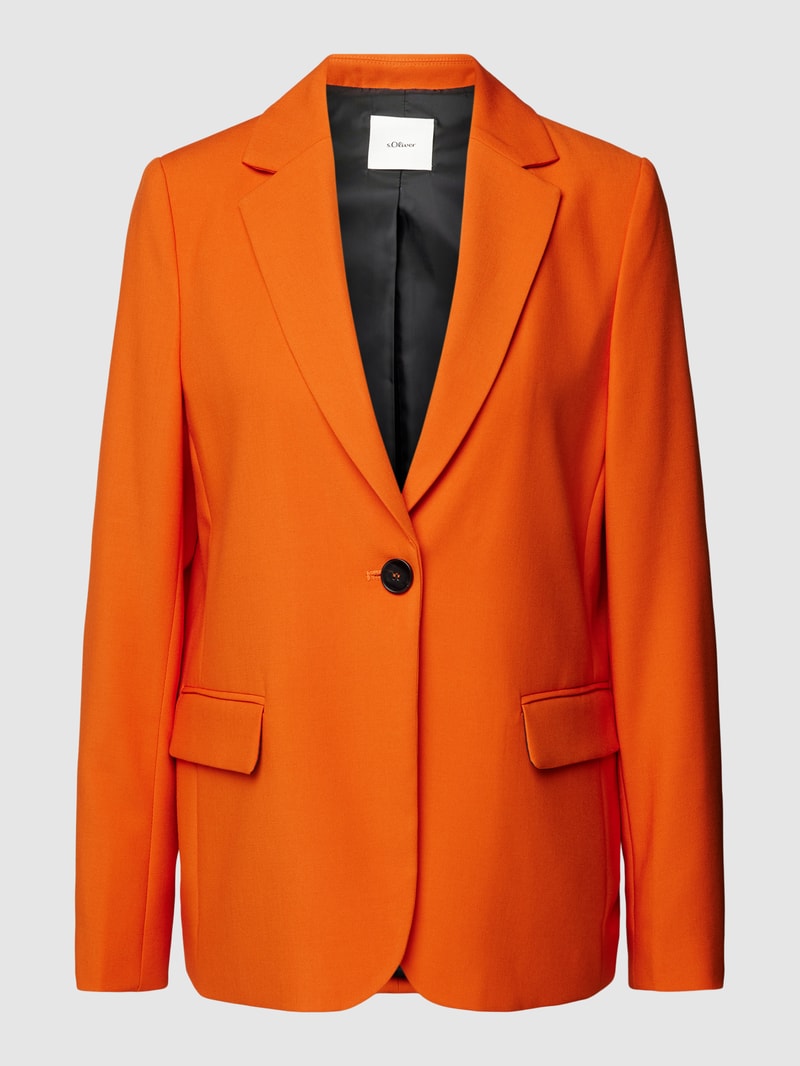 Blazer mit Knopfverschluss in orange