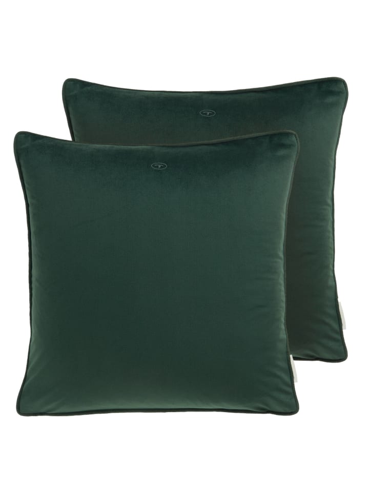 Tom Tailor TT Kissenhülle 2er Set VelvetSignature 45 x 45 cm in Grün günstig kaufen 45 x 45 cm