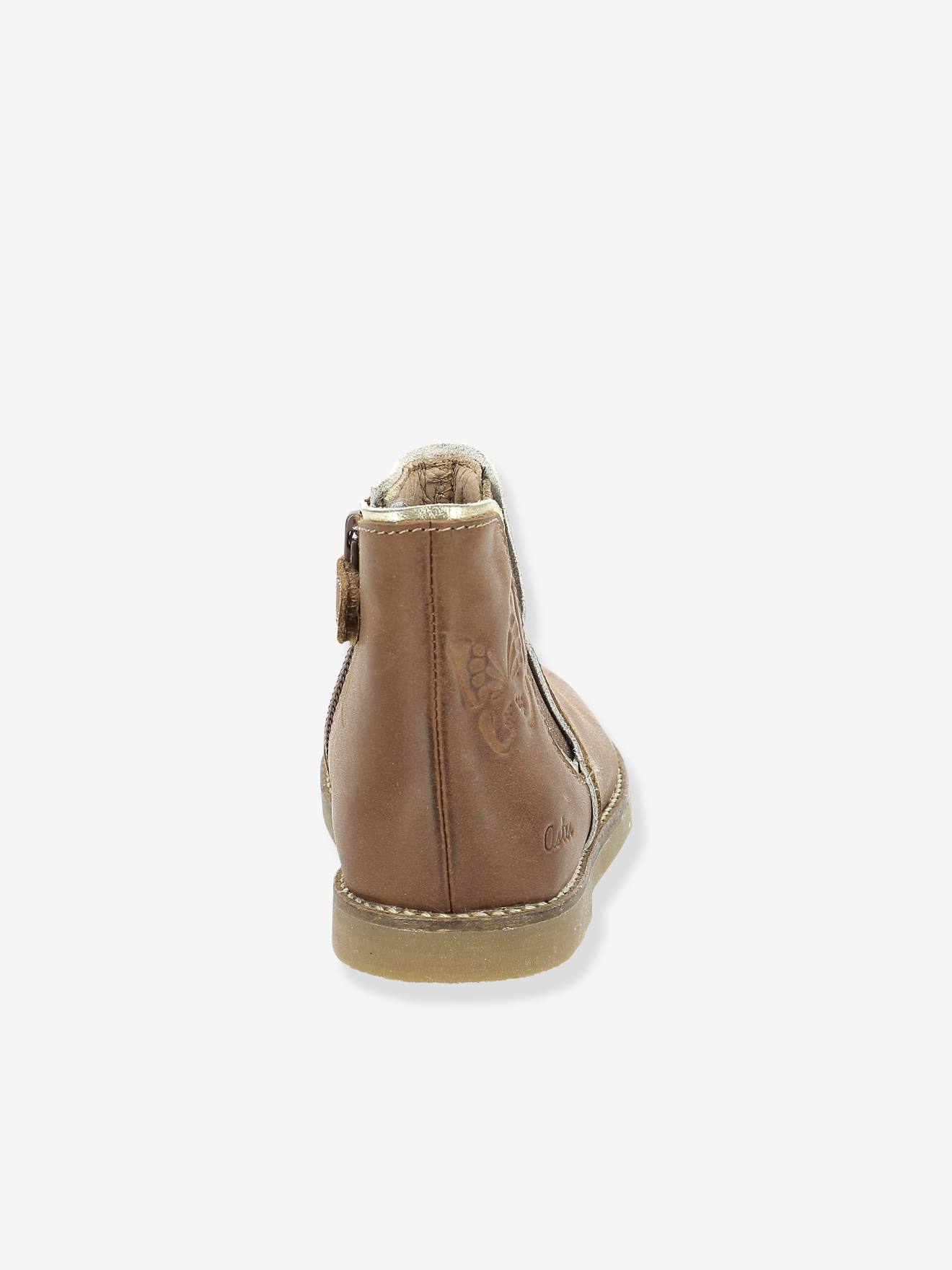 Boots en cuir fille Sarmille ASTER® bordeaux