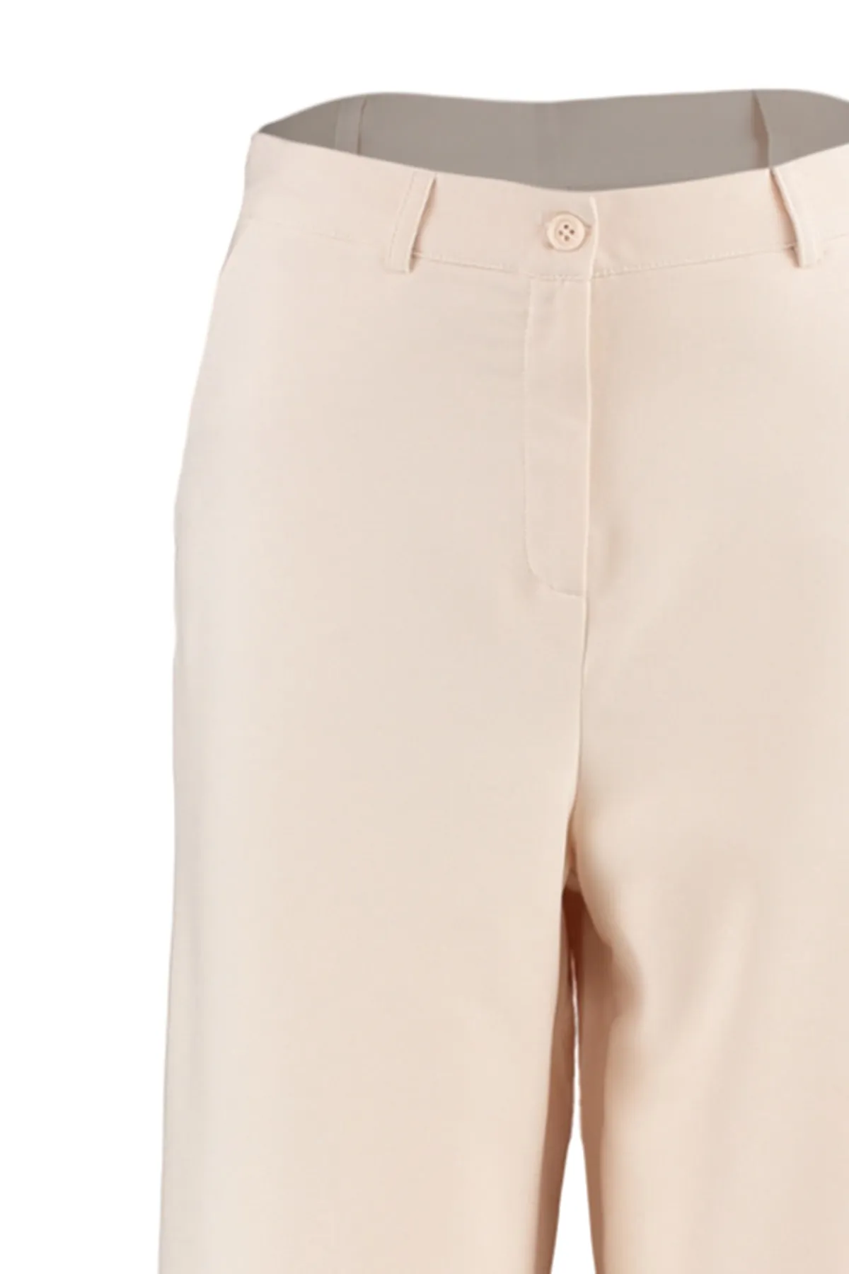 Trendyol Collection  Cremefarbene Webhose mit weitem Bein TWOAW23PL00151