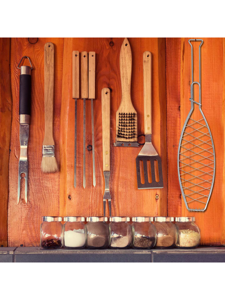 relaxdays 3x Fischbräter in Silber günstig kaufen onesize