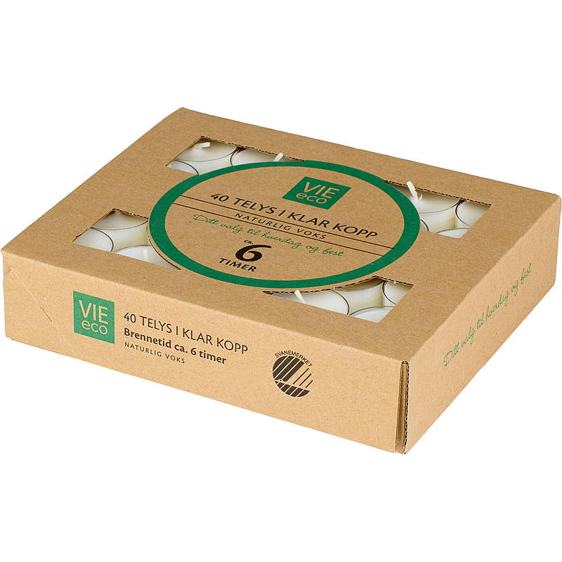 Vie Eco Telys 40-pk 6 timer ECO svanemerket