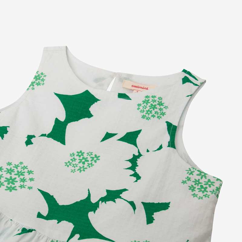 Top fille maxi fleurs vert Catimini