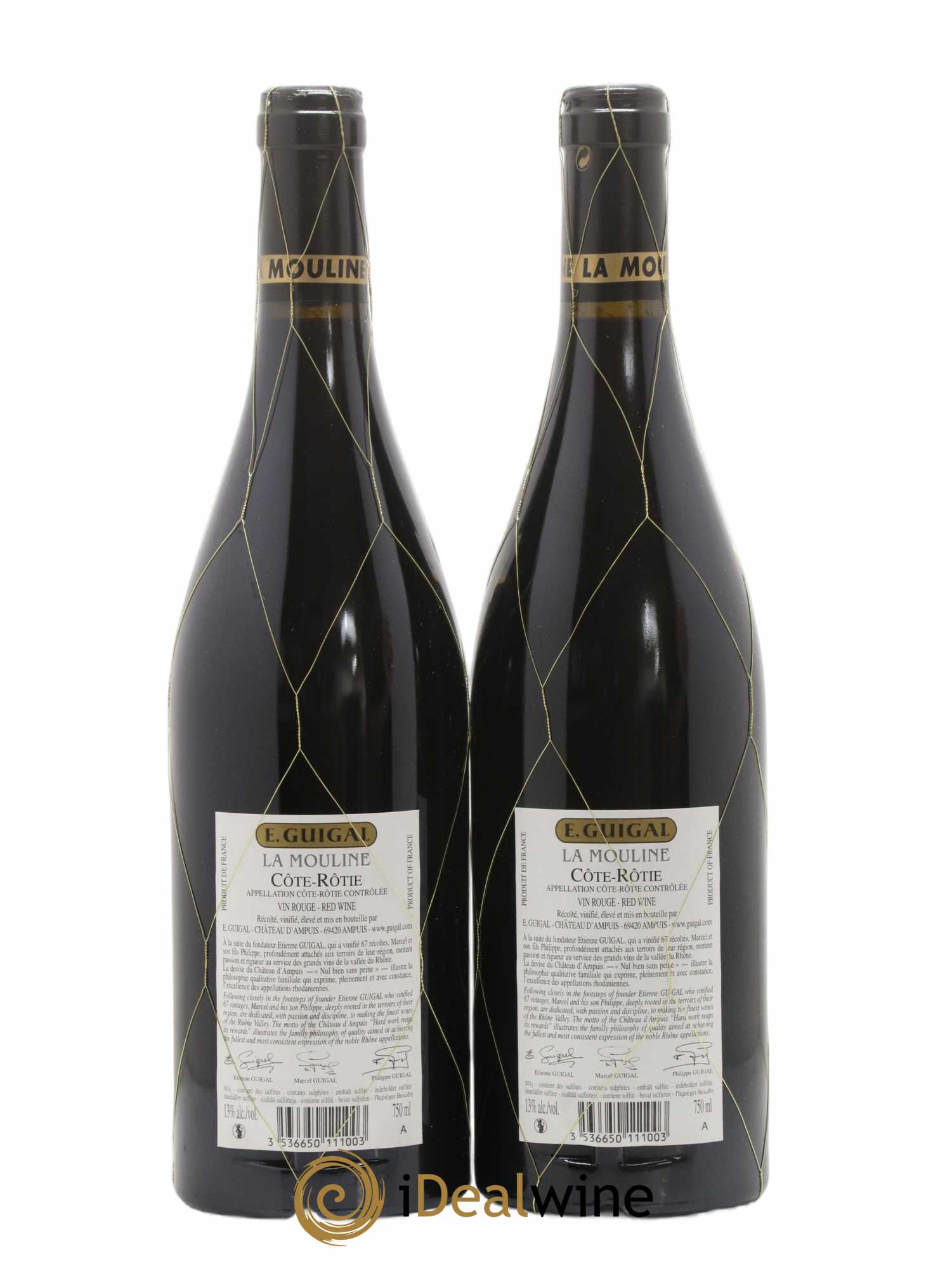 Côte-Rôtie La Mouline Guigal  2011 - Lot de 2 Bouteilles