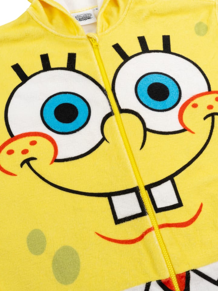 SpongeBob SpongeBob Schwammkopf Kostüm Overall Kapuze Onesie Jumpsuit Einteiler in gelb günstig kaufen