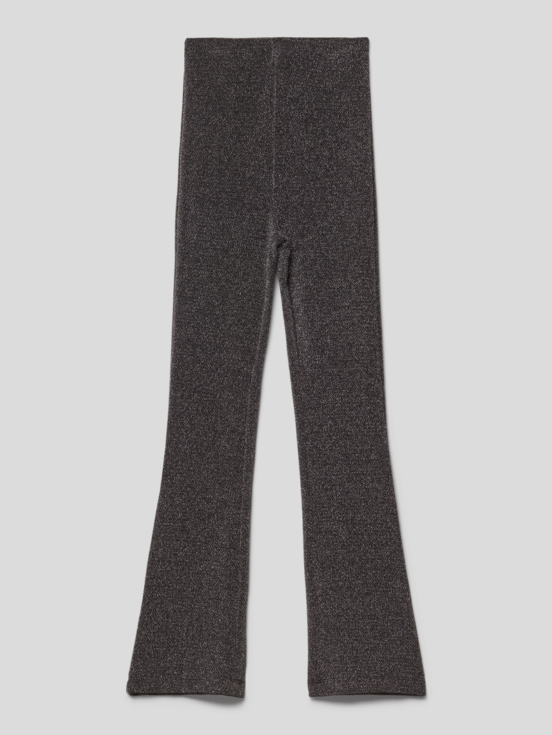 Leggings mit Effektgarn in schwarz