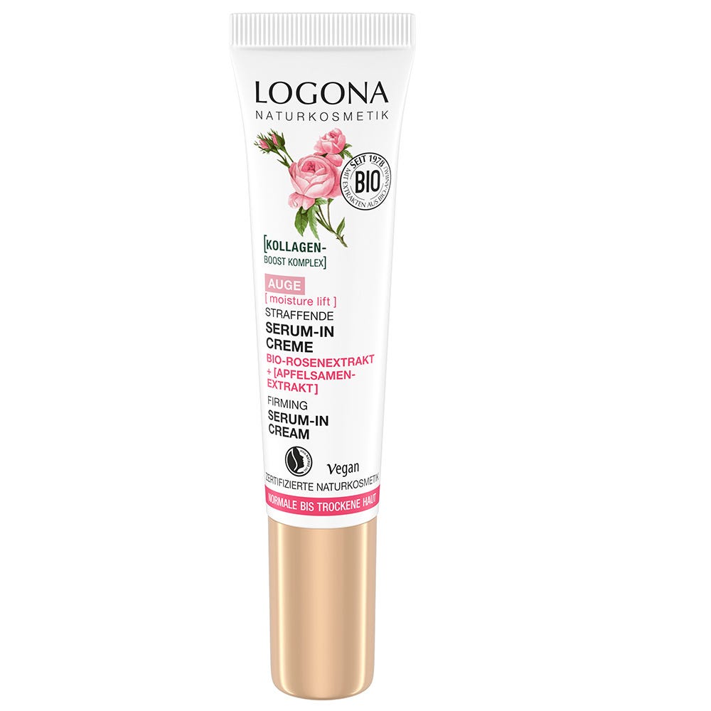 LOGONA Moisture Lift Straffende Serum-in-Creme Bio-Rosenextrakt & Bio-Apfelsamenextrakt 15 ml