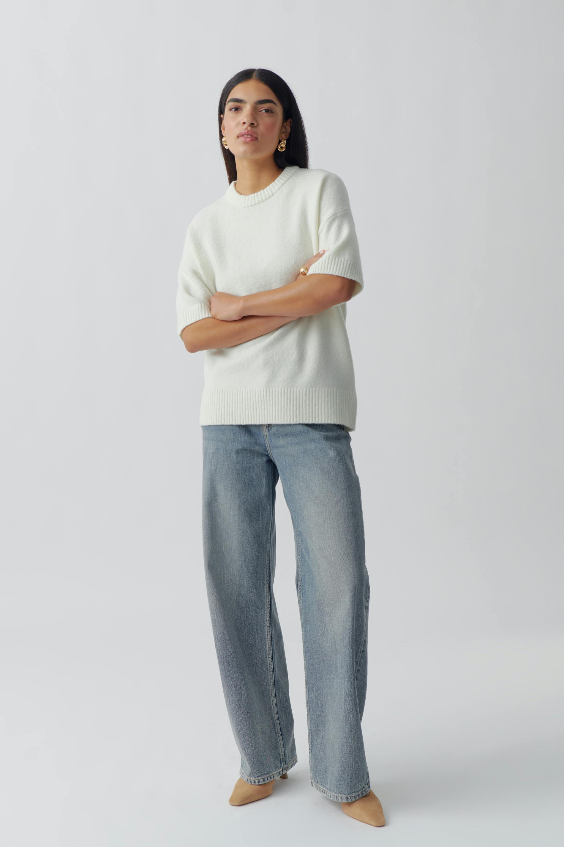 Oversized knitted tee