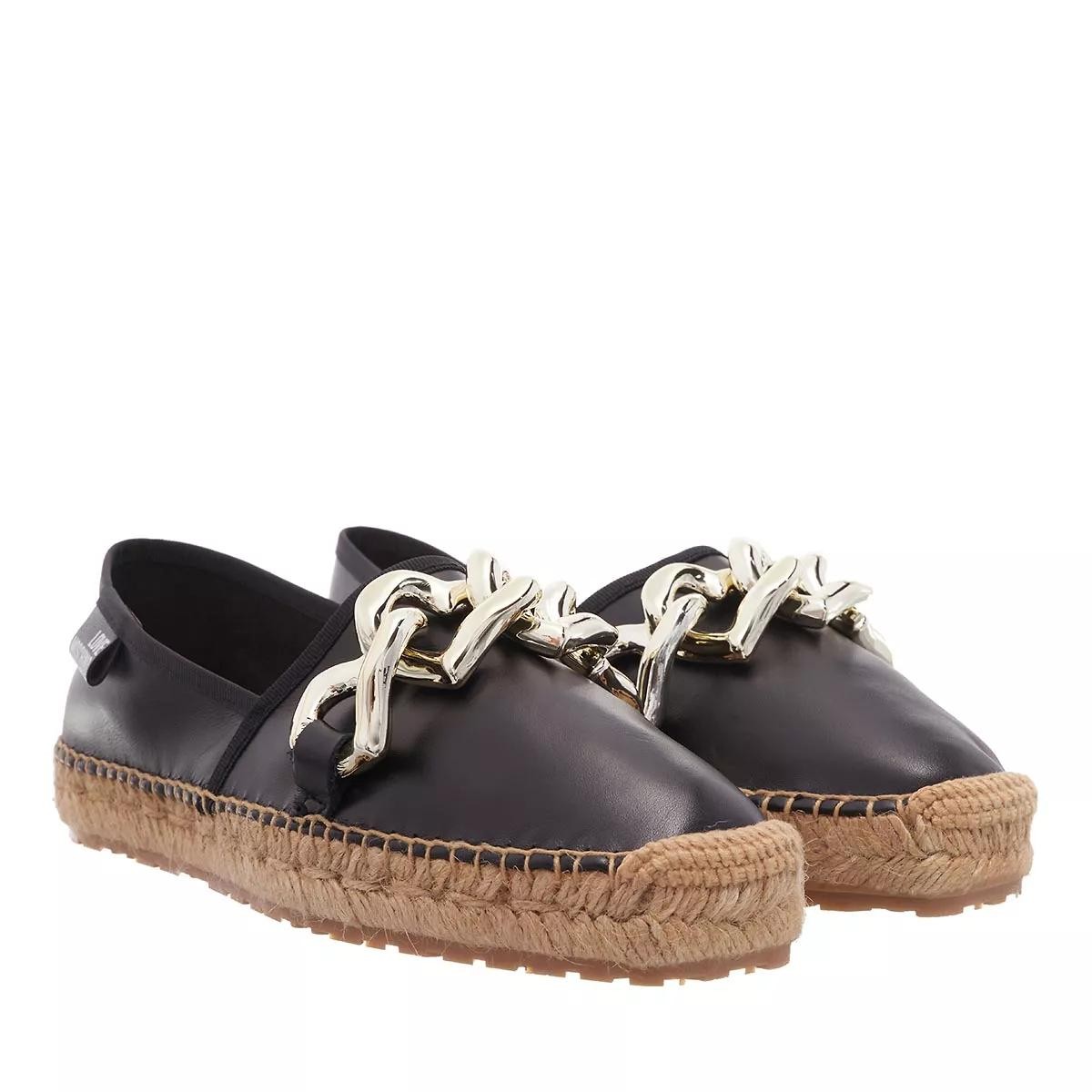 MOSCHINO Komfort Slipper schwarz Espadrille