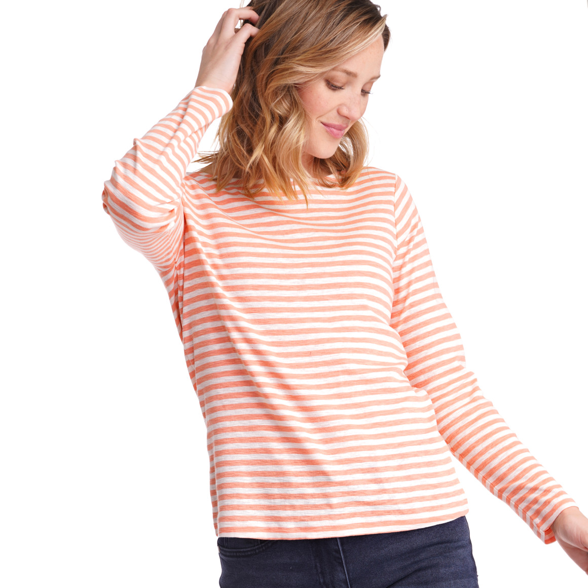 Damen Langarmshirt im Streifen-Dessin