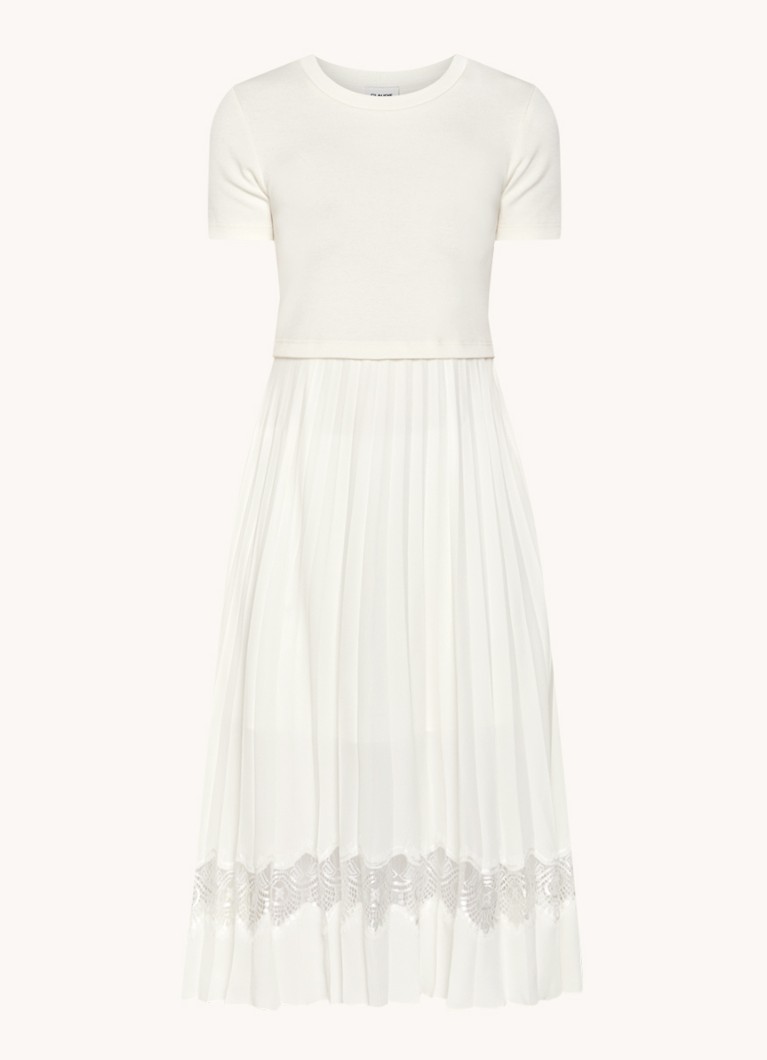 Claudie Pierlot Teli 2-in-1 midi dress with openwork detail