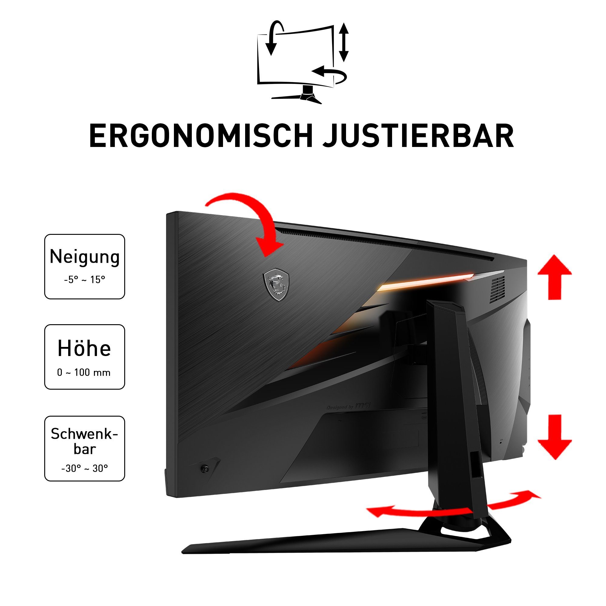 MSI Optix MEG381CQRDE Plus Curved-Gaming-LED-Monitor (95,25 cm/37,5 